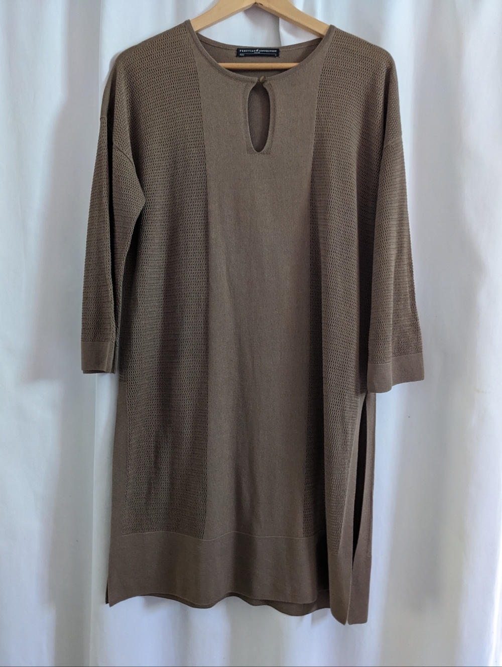 Peruvian Connection Gallerist Caftan Sweater Relaxed Fit Tunic Size Small
